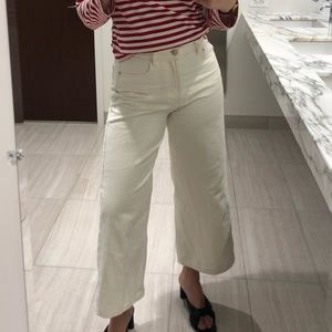 Wide Leg White Zara Pants